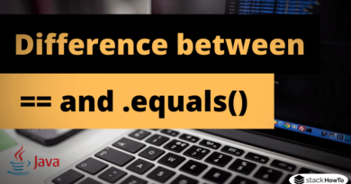 Difference between == and .equals