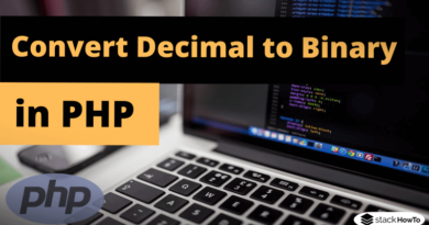 How to Convert Decimal to Binary in PHP
