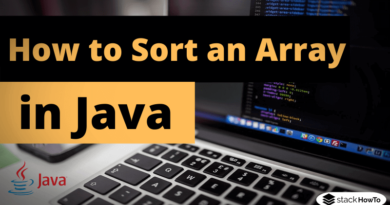 How to Sort an Array in java