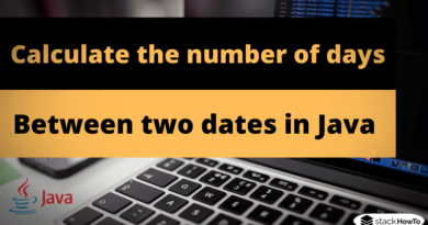 How to calculate a number of days between two dates in Java