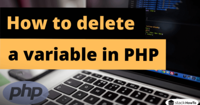 How to delete a variable in PHP