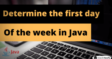 How to determine the first day of the week in Java