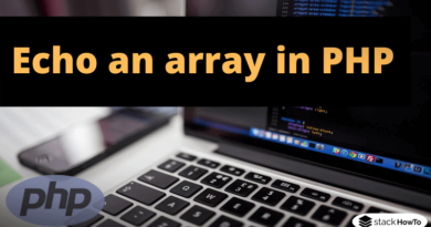 How to echo an array in PHP