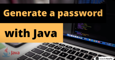 How to generate a password with Java