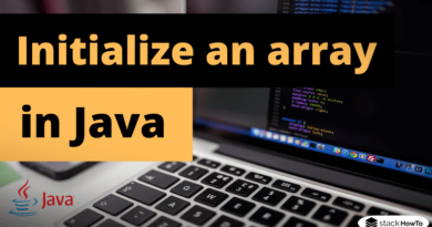 How to initialize an array in Java