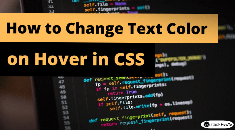 How to Change Text Color on Hover in CSS - StackHowTo