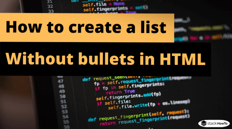 how to create a list in html without bullets