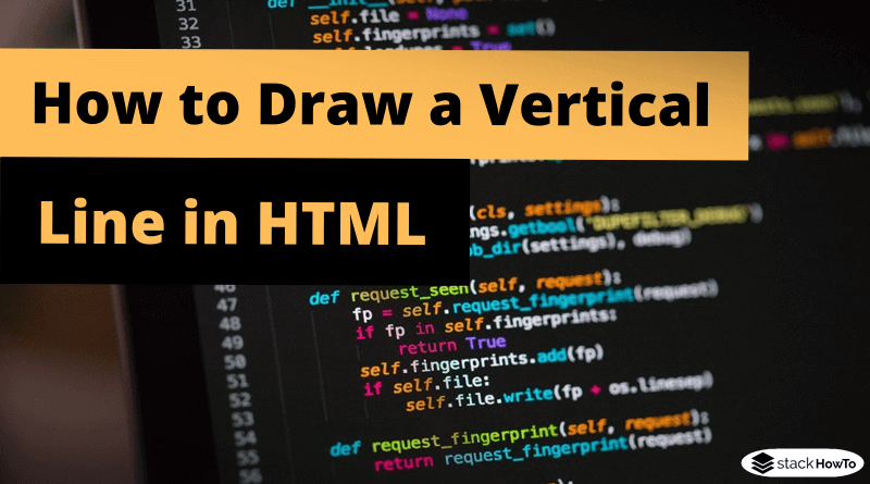 how to set vertical line in html