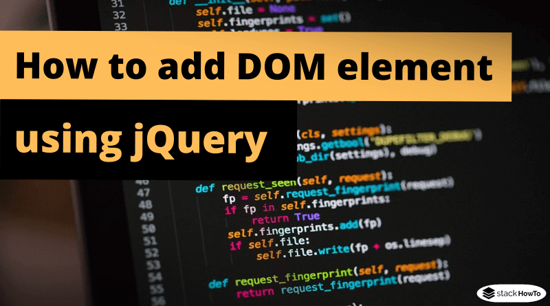 how-to-add-dom-element-in-jquery