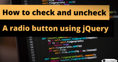 how-to-check-and-uncheck-a-radio-button-using-jquery
