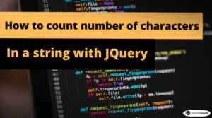 jquery count number of characters in string