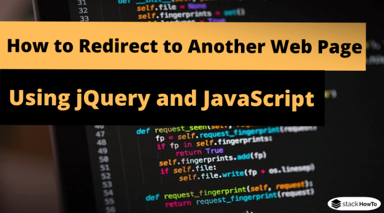 How To Redirect To Another Web Page Using JQuery And JavaScript ...