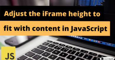 Adjust the iFrame height to fit with content in JavaScript
