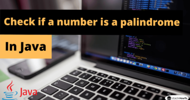 Check if a number is a palindrome in Java