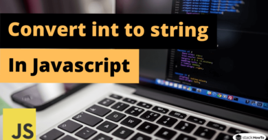 Convert int to string in Javascript
