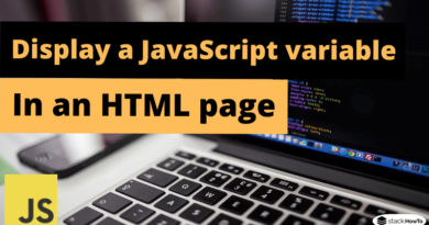 Display a JavaScript variable in an HTML page