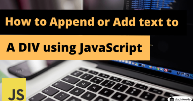 How to Append or Add text to a DIV using JavaScript