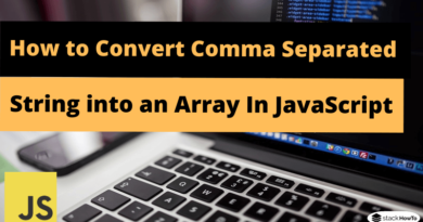 How to Convert Comma Separated String into an Array In JavaScript
