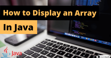 How to Display an Array in Java