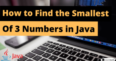 How to Find the Smallest of 3 Numbers in Java