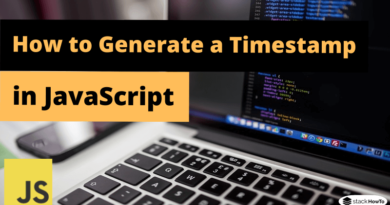 How to Generate a Timestamp in JavaScript