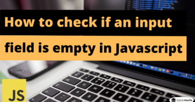 How to check if an input field is empty in Javascript