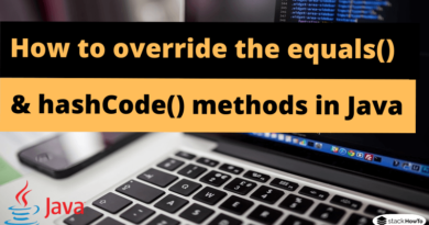 How to override the equals() and hashCode() methods in Java