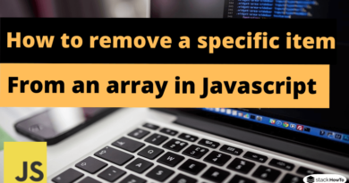 How to remove a specific item from an array in Javascript