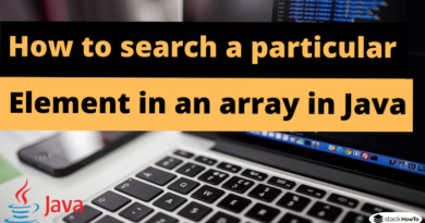 How to search a particular element in an array in Java