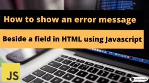 How to show an error message beside a field in HTML using Javascript ...