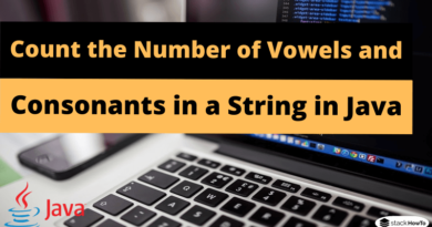 Program to Count the Number of Vowels and Consonants in a Given String in Java