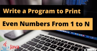 Write a Program to Print Even Numbers From 1 to N
