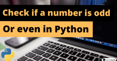 Check if a number is odd or even in Python