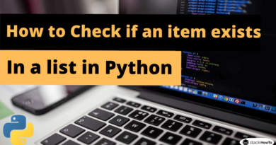 How to Check if an item exists in a list in Python