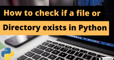 How to check if a file or a directory exists in Python
