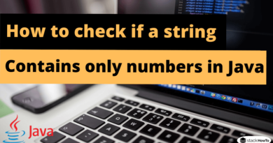 How to check if a string contains only numbers in Java