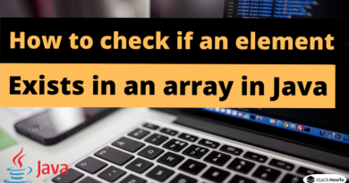 How to check if an element exists in an array in Java
