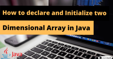 How to declare and Initialize two dimensional Array in Java