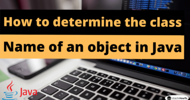 How to determine the class name of an object in Java