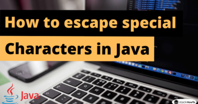 How to escape special characters in Java