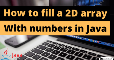 How to fill a 2D array with numbers in Java
