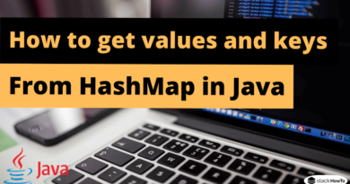 How to get values and keys from HashMap in Java