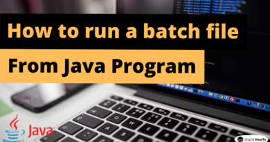 How to run a batch file from Java Program