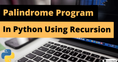 Palindrome Program In Python Using Recursion