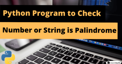 Python Program to Check a Number or String is Palindrome