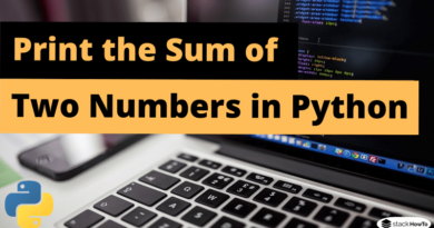 Write a Program to Print the Sum of Two Numbers in Python