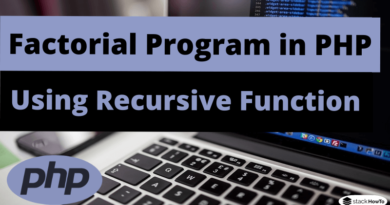 Factorial Program in PHP Using Recursive Function