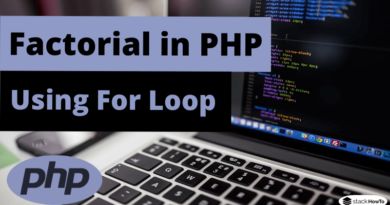 Factorial in PHP Using For Loop