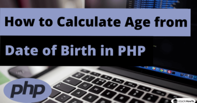 How to Calculate Age from Date of Birth in PHP