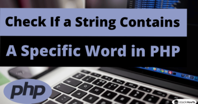 How to Check If a String Contains a Specific Word in PHP